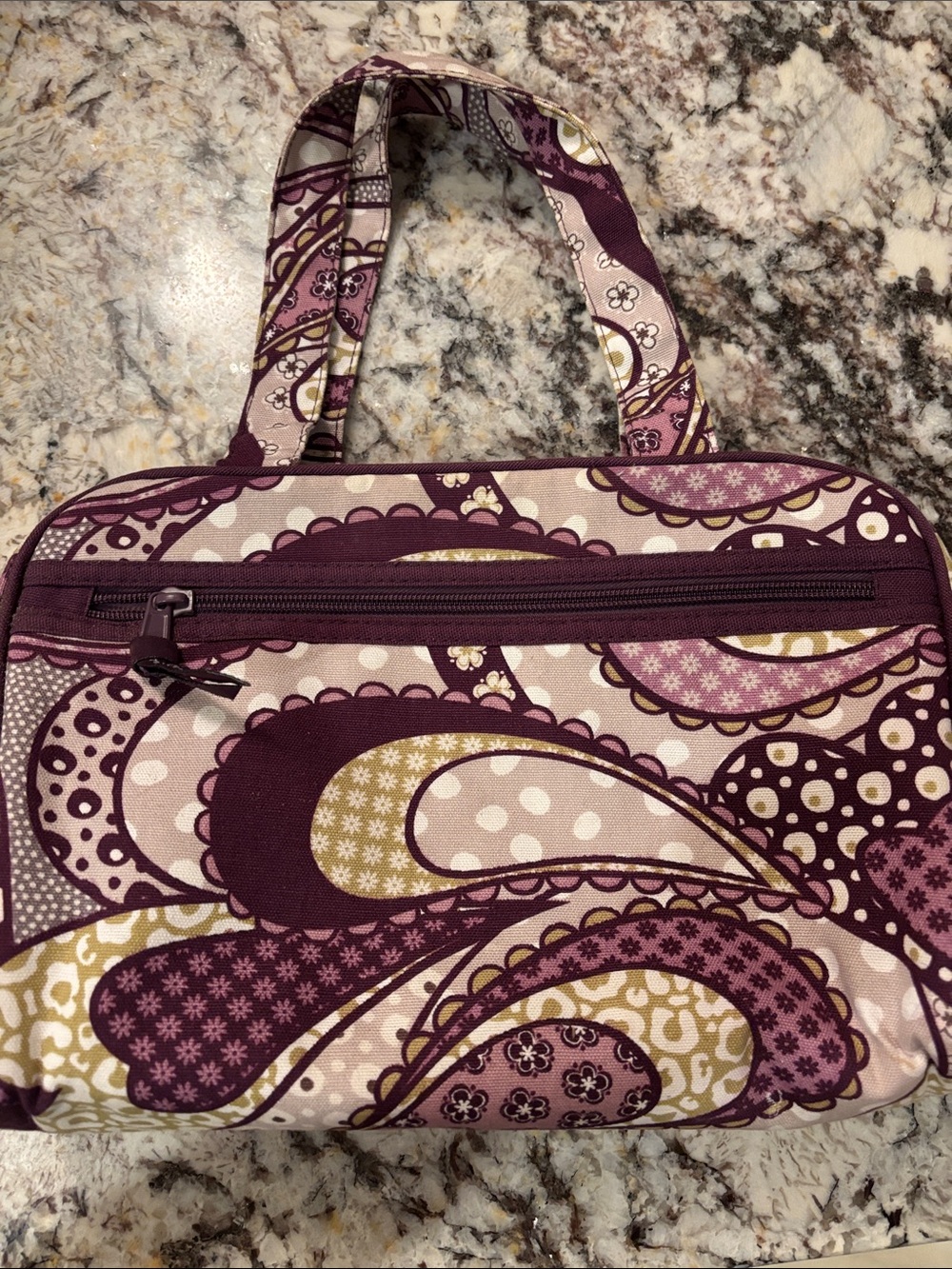 Thirty One Women’s Purple Paisley cosmetic Bag - Stylish Everyday Carry